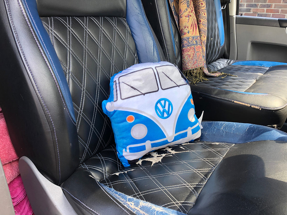 VW Campervan Cushion – Blue | Vanlife Home Decor